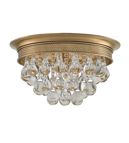 Currey Company 9999 0002 Worthing 1 Light 14 Inch Antique Brass Flush Mount Ceiling Light