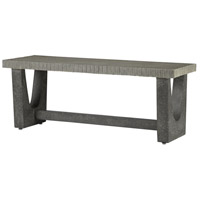 Currey & Company 2000-0015 Warner Pebbled and Gray Pebbled Polished Concrete Outdoor Bench photo thumbnail