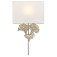 Currey & Company 5900-0009 Gingko 1 Light 14 inch Distressed Silver Leaf ADA Wall Sconce Wall Light photo thumbnail