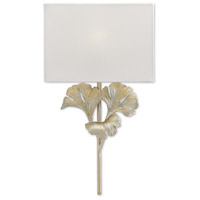 Currey & Company 5900-0009 Gingko 1 Light 14 inch Distressed Silver Leaf ADA Wall Sconce Wall Light alternative photo thumbnail