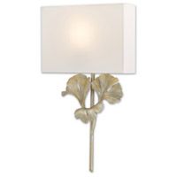 Currey & Company 5900-0009 Gingko 1 Light 14 inch Distressed Silver Leaf ADA Wall Sconce Wall Light alternative photo thumbnail