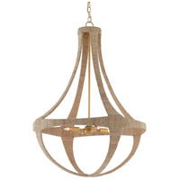 Currey & Company 9000-0385 Ibiza 4 Light 28 inch Natural/Dark Contemporary Gold Leaf Chandelier Ceiling Light photo thumbnail