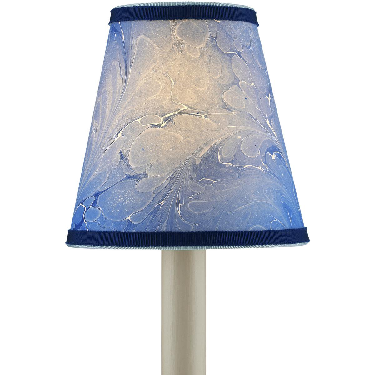 Currey & Company 0900-0013 Marble Paper Blue 5 inch Tapered Chandelier Shade