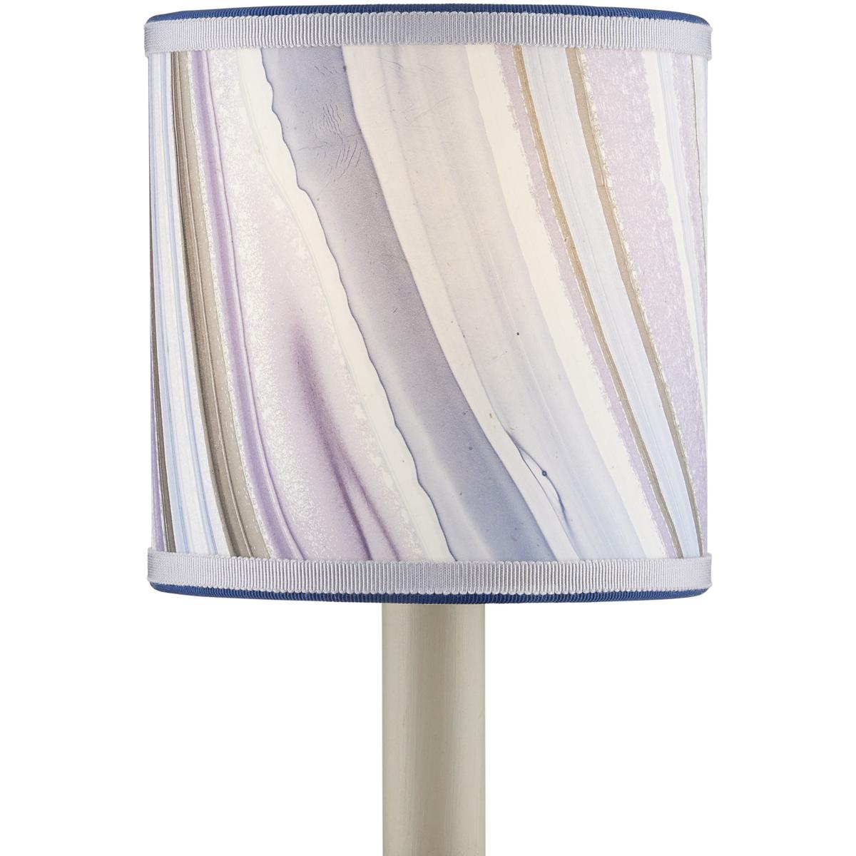 Currey & Company 0900-0018 Marble Paper Lilac and Blue Agate 5 inch Drum Chandelier Shade
