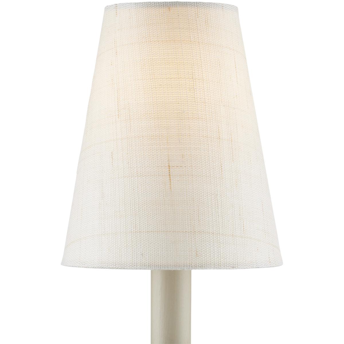 Currey & Company 0900-0025 Grasscloth Light Natural 5 inch Tapered Chandelier Shade
