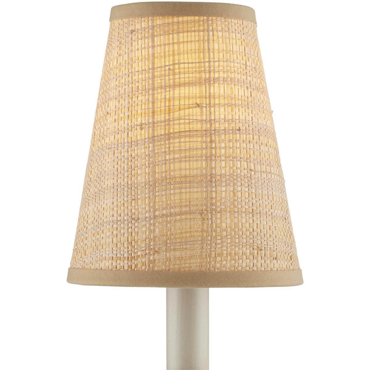 Currey & Company 0900-0027 Grasscloth Natural 5 inch Tapered Chandelier Shade