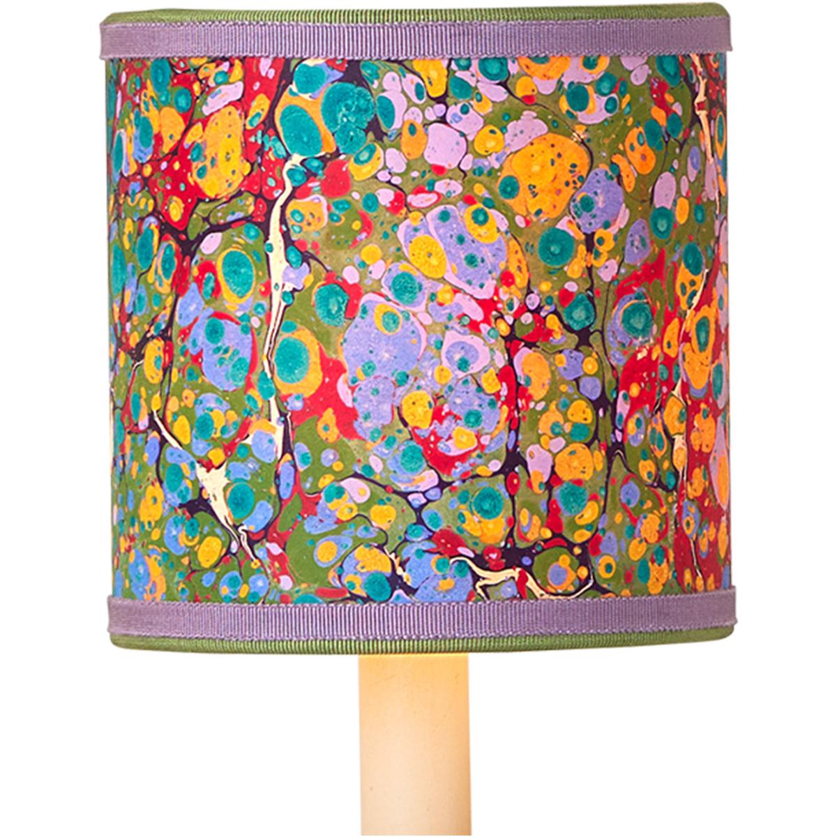 Currey & Company 0900-0034 Marble Multi-color 5 inch Drum Chandelier Shade