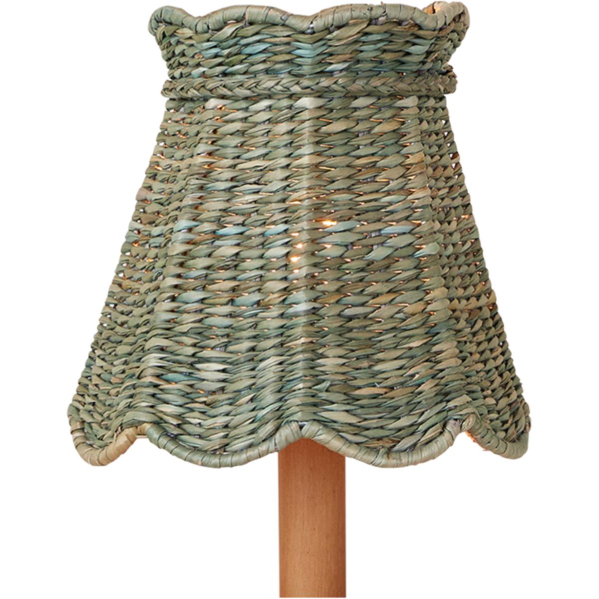 Currey & Company 0900-0038 Annabelle Teal 6 inch Tapered Chandelier Shade, Suzanne Duin Collection