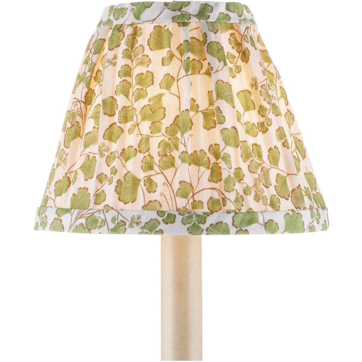 Currey & Company 0900-0045 Maiden Fern Green and Ivory 6 inch Tapered Chandelier Shade