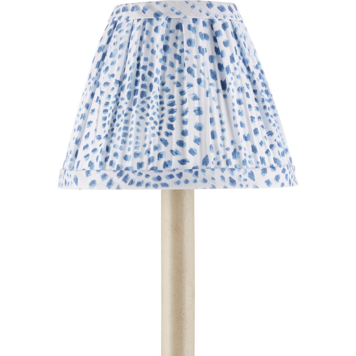 Currey & Company 0900-0050 Lenore Blue and Ivory 6 inch Tapered Chandelier Shade