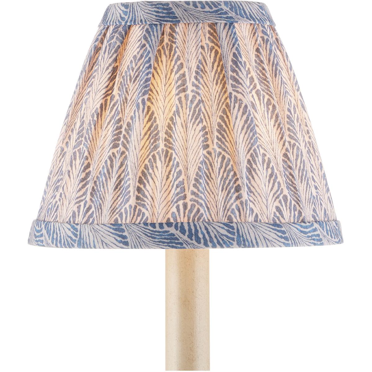 Currey & Company 0900-0051 Plume Blue and Ivory 6 inch Tapered Chandelier Shade
