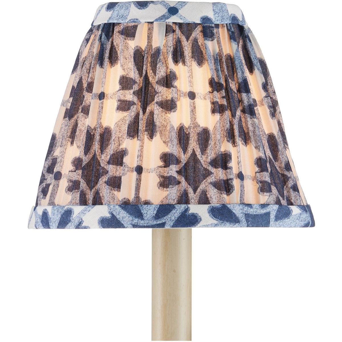 Currey & Company 0900-0054 Pembrook Blue and Ivory 6 inch Chandelier Shade