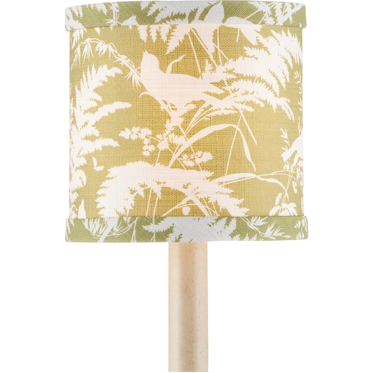 Currey & Company 0900-0055 Aviary Moss and Ivory 5 inch Drum Chandelier Shade