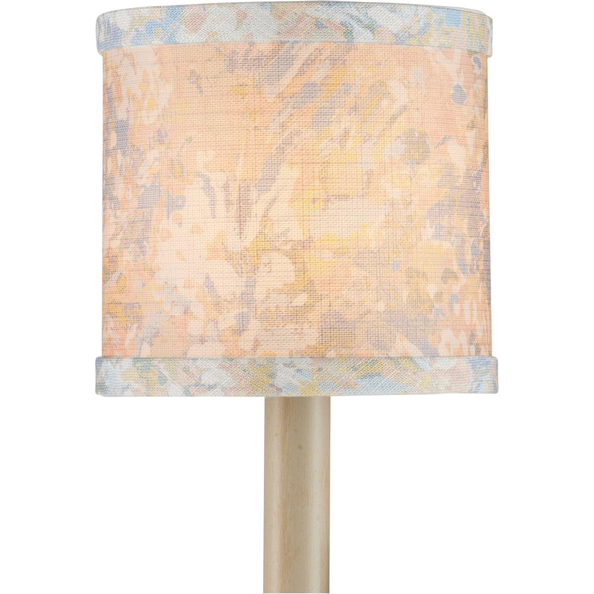 Currey & Company 0900-0060 Wildflower Pastel Blue and Pastel Pink and Ivory 5 inch Chandelier Shade