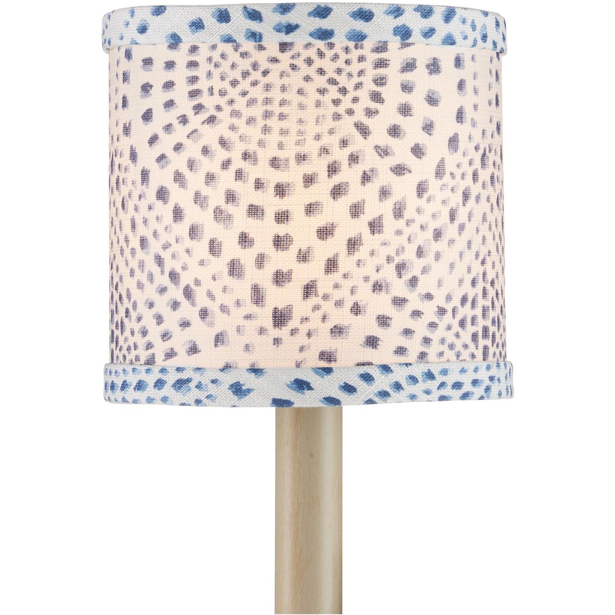 Currey & Company 0900-0063 Lenore Blue and Ivory 5 inch Chandelier Shade