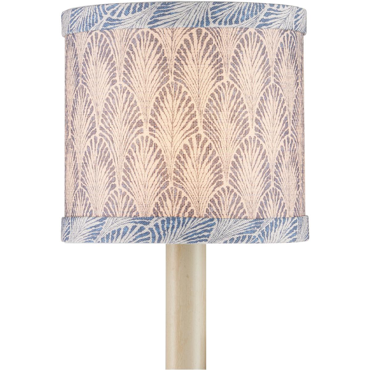 Currey & Company 0900-0064 Plume Blue and Ivory 5 inch Chandelier Shade