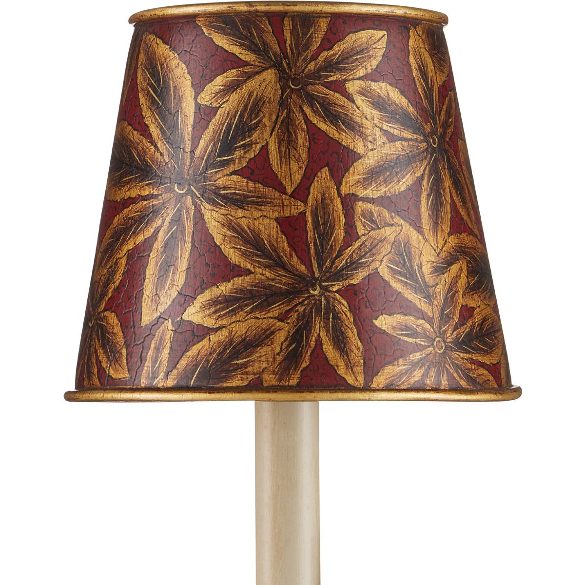 Currey & Company 0900-0070 Castagno Gold and Red 6 inch Chandelier Shade