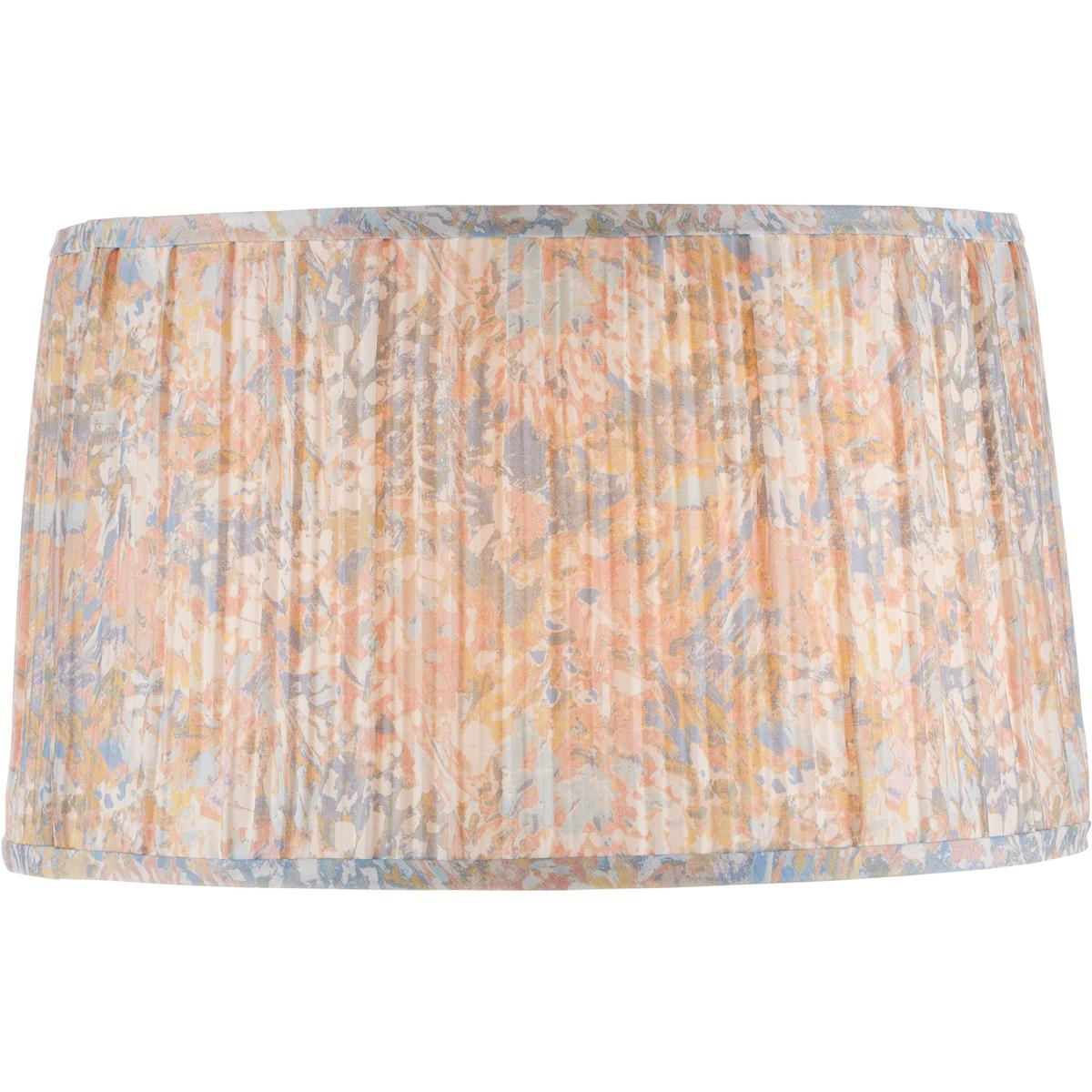 Currey & Company 0900-6004 Wildflower Pastel Blue and Pastel Pink and Ivory 18 inch Tapered Lamp Shade, Large