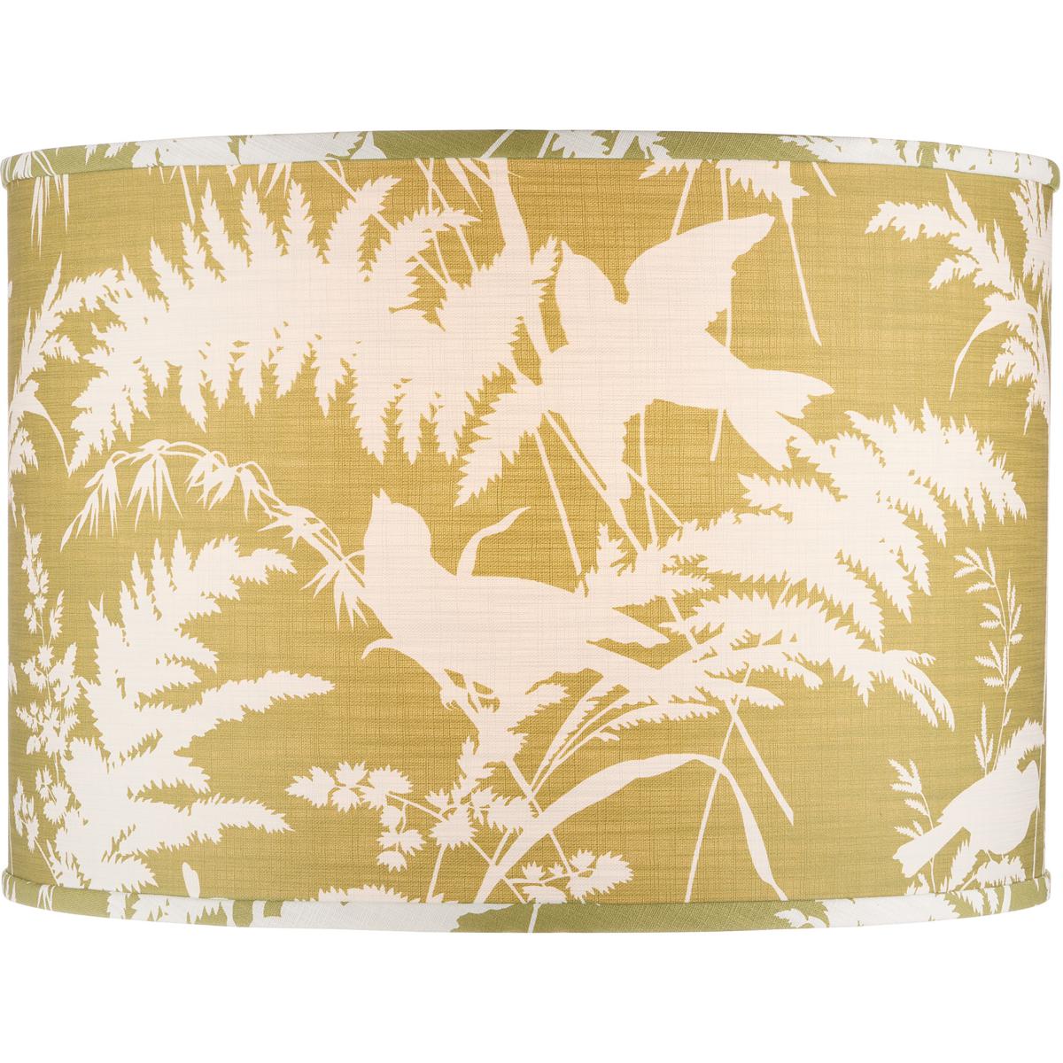 Currey & Company 0900-6007 Aviary Moss and Ivory 20 inch Drum Lamp Shade, Large