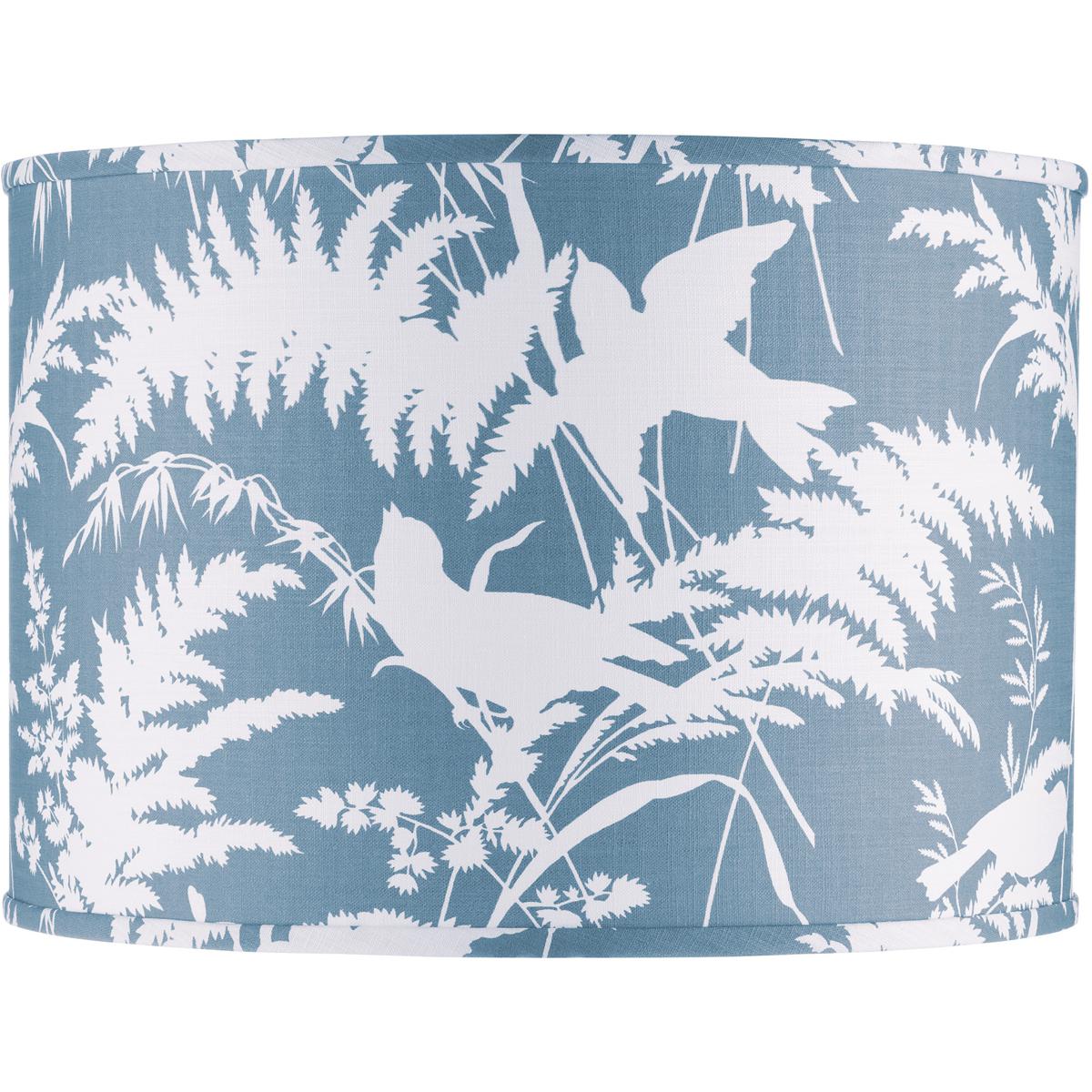 Currey & Company 0900-6008 Aviary Dusty Blue and Ivory 20 inch Lamp Shade