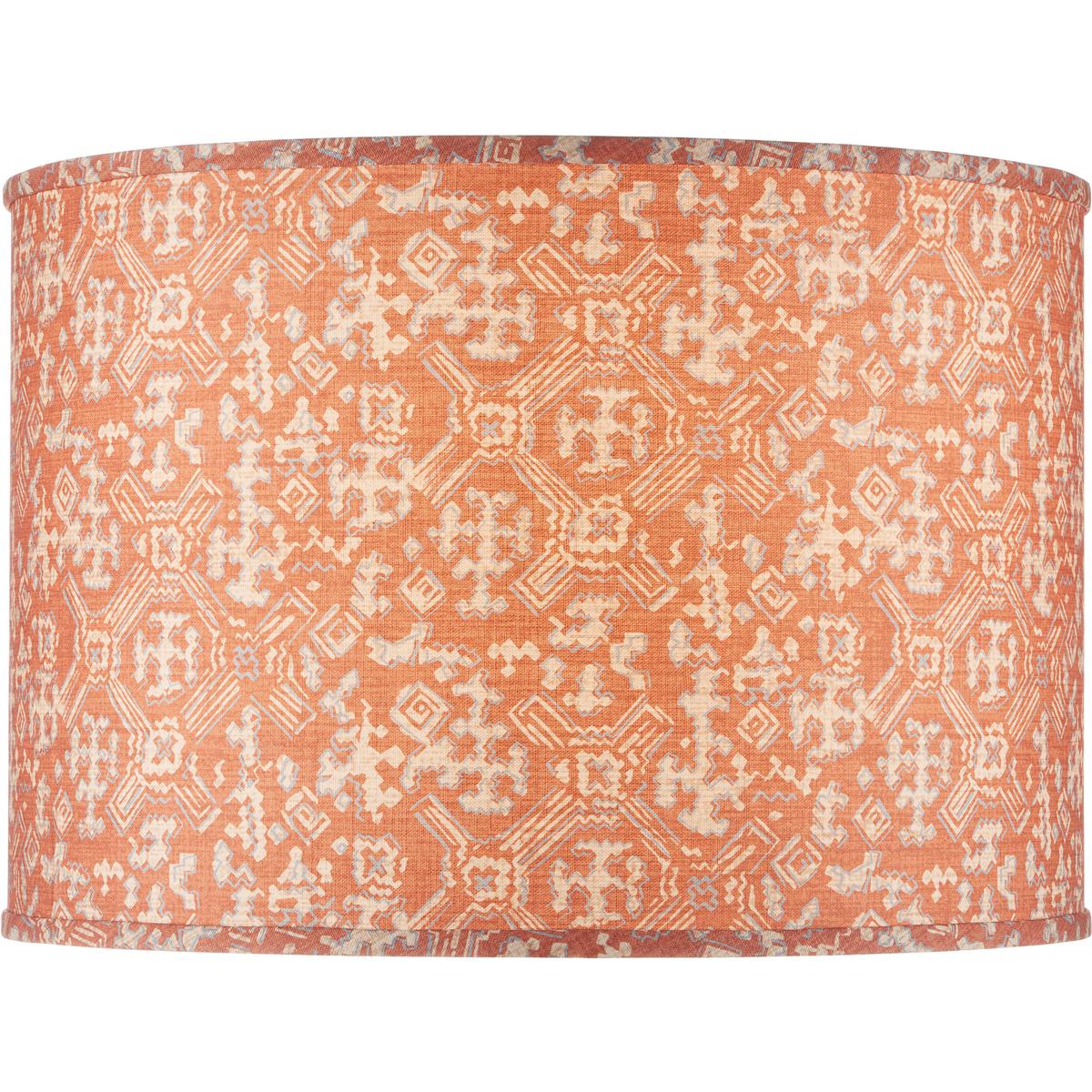 Currey & Company 0900-6014 Nomad Terracotta and Ivory 20 inch Drum Lamp Shade, Large