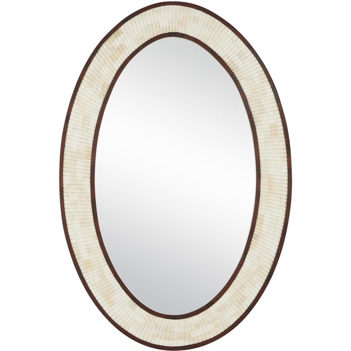 Currey & Company 1000-0125 Andar 39 X 26 inch Natural and Dark Walnut Mirror