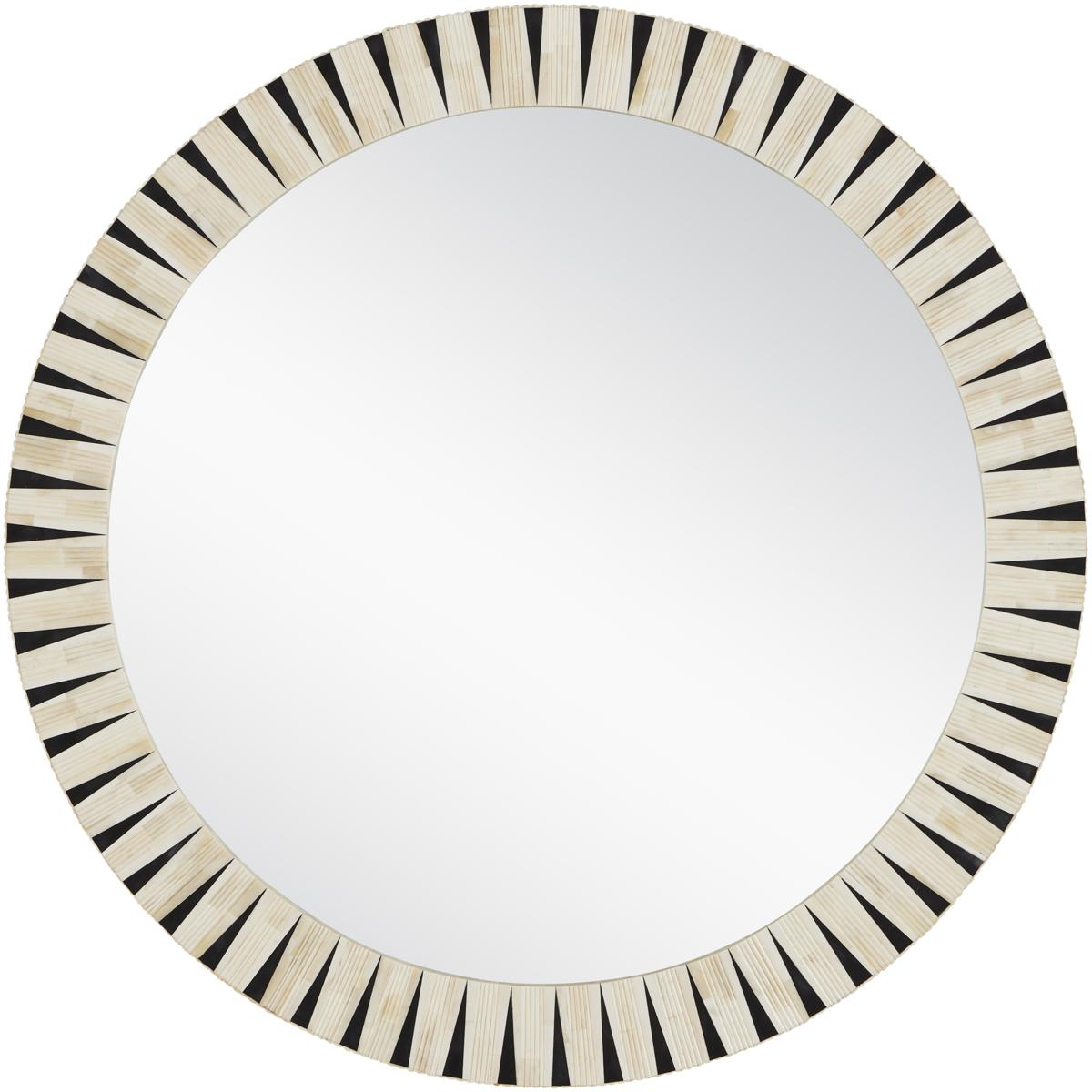 Currey & Company 1000-0137 Arvi 41.75 inch Natural and Black and Mirror Mirror