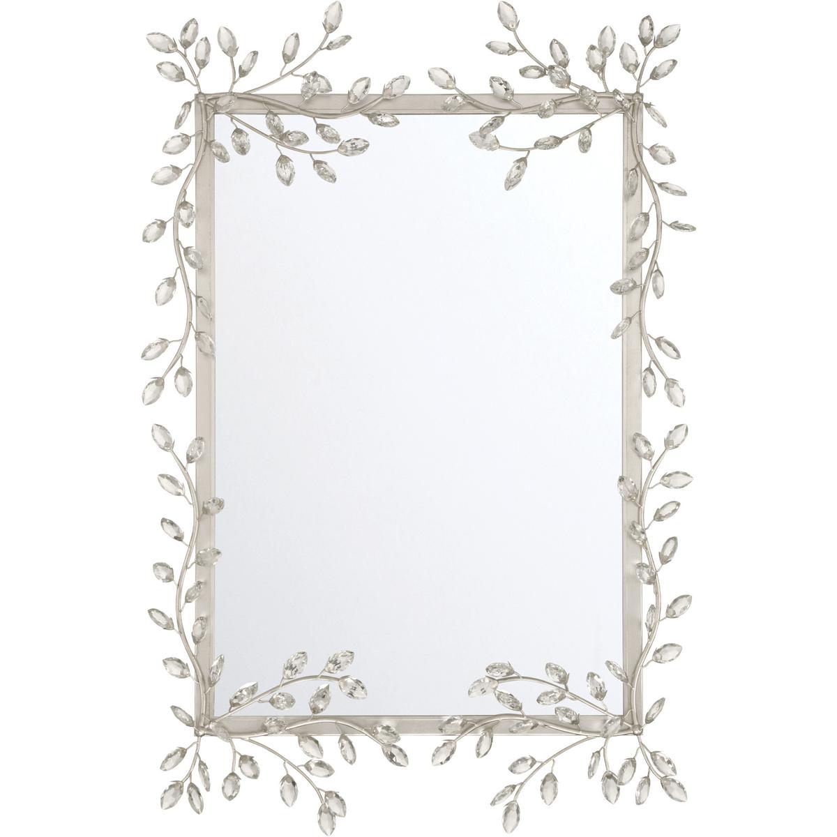 Currey & Company 1000-0162 Forget-Me-Not 51 X 31.5 inch Clear and Silver Leaf Mirror