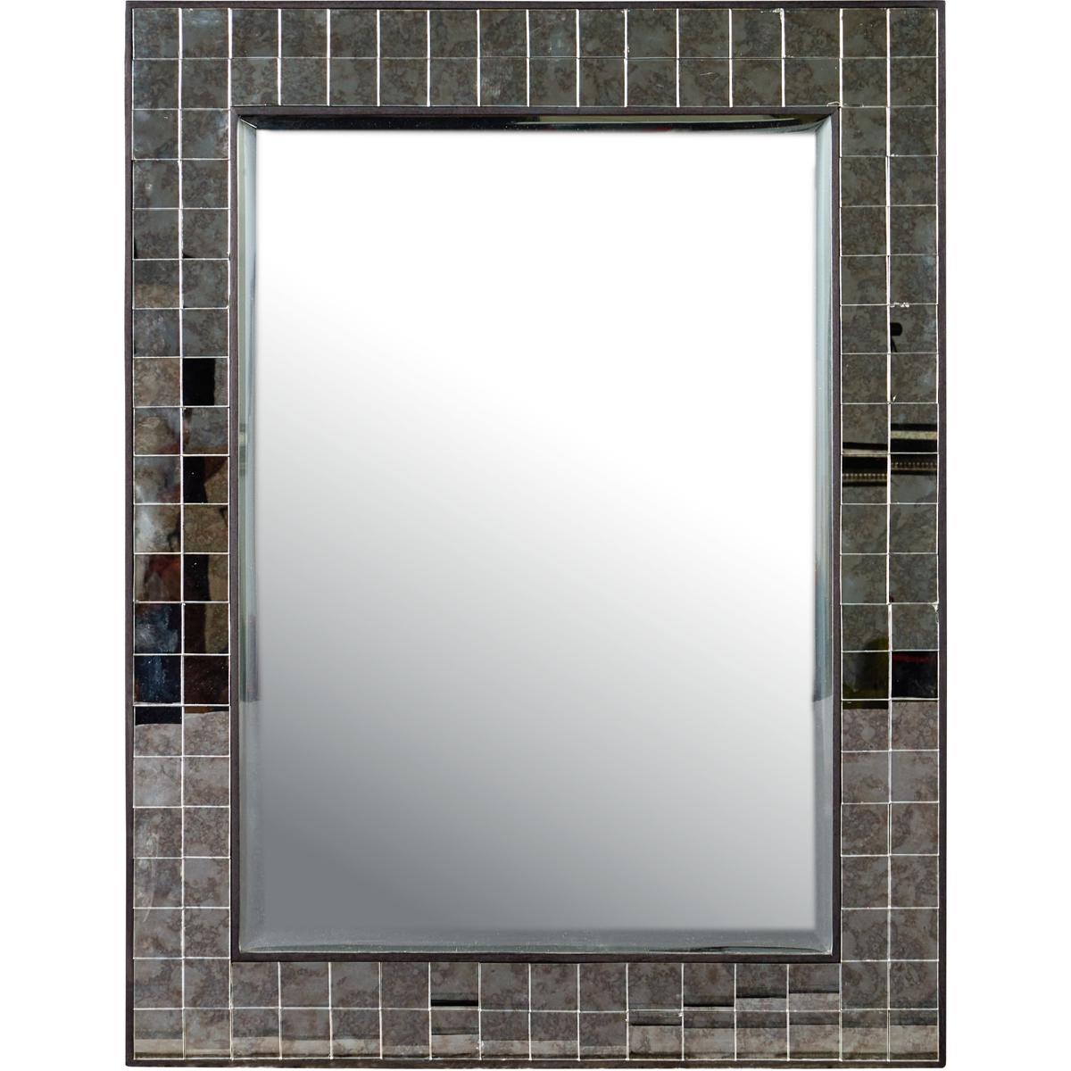 Currey & Company 1000-0166 Mosaico 43.25 X 33.25 inch Ebony and Antique Mirror Mirror