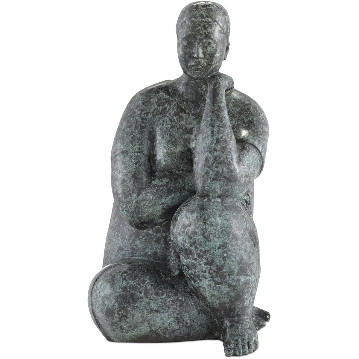 Currey & Company 1200-0364 Lady Meditating 15.25 X 8.25 inch Sculpture