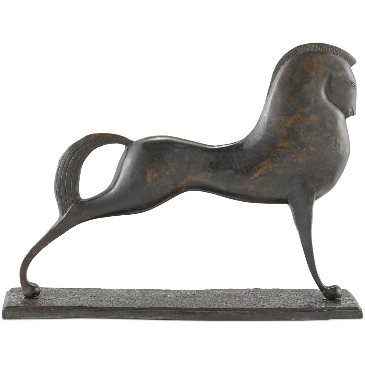 Currey & Company 1200-0365 Assyrian Horse 19.5 X 14.75 inch Sculpture