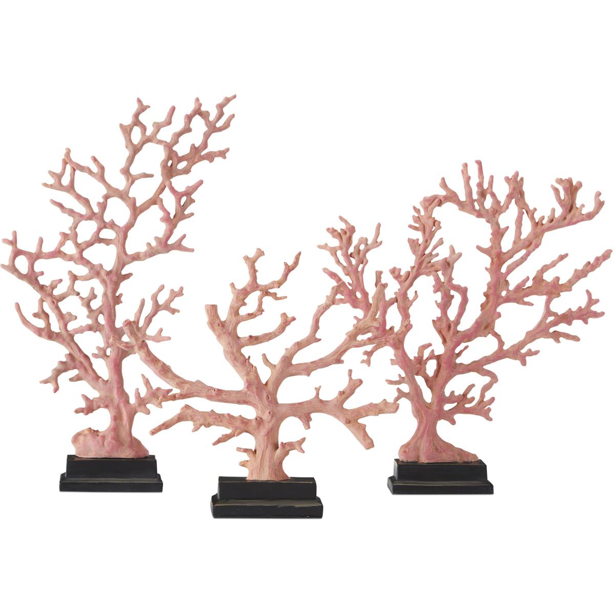 Currey & Company 1200-0436 Red Coral Branches 13.12 X 11.5 inch Sculptures, Set of 3
