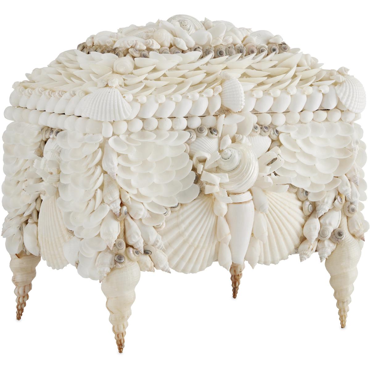 Currey & Company 1200-0612 Boardwalk 10 inch White Jewelry Box