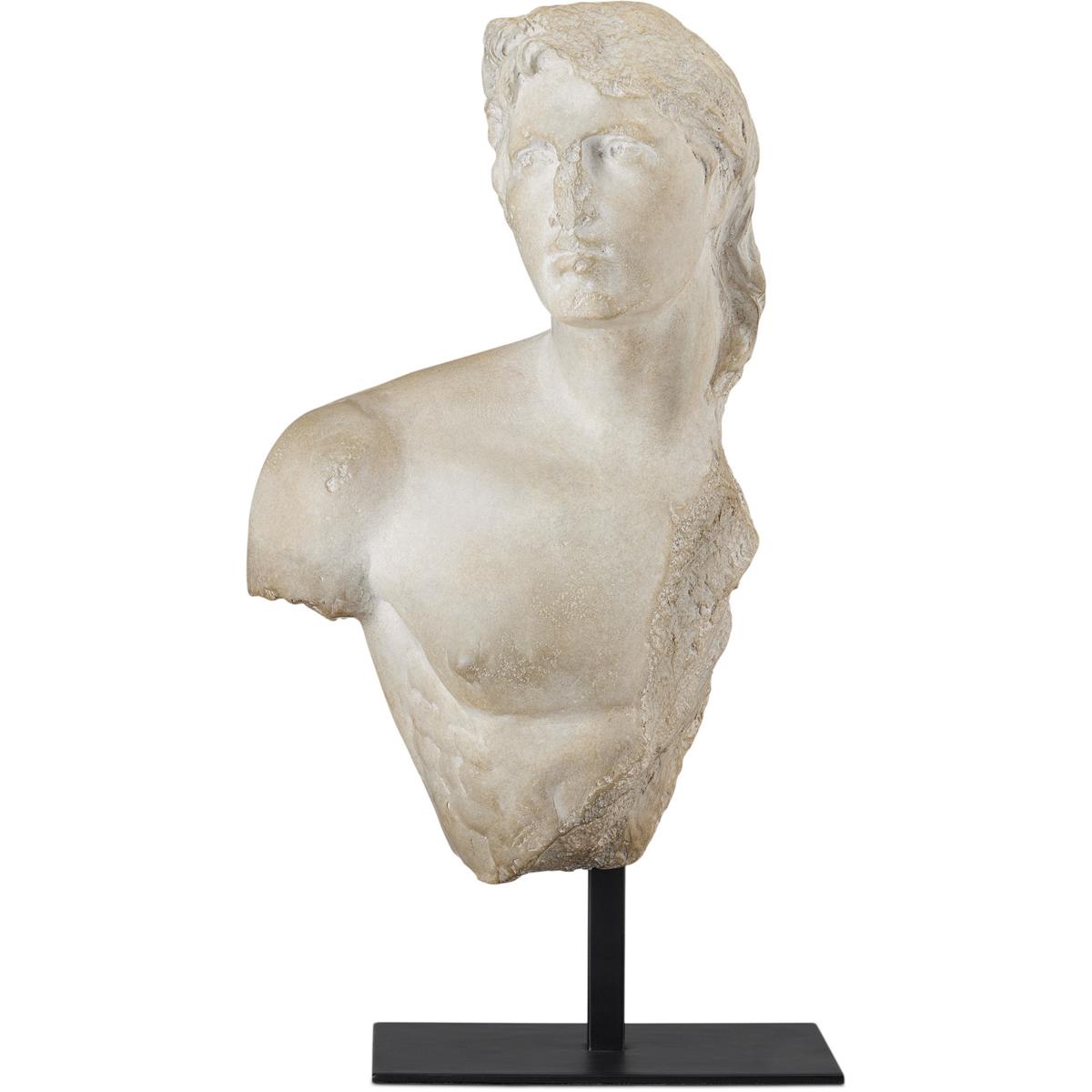 Currey & Company 1200-0735 Young Royal Greek Torso 18 X 10.5 inch Sculpture