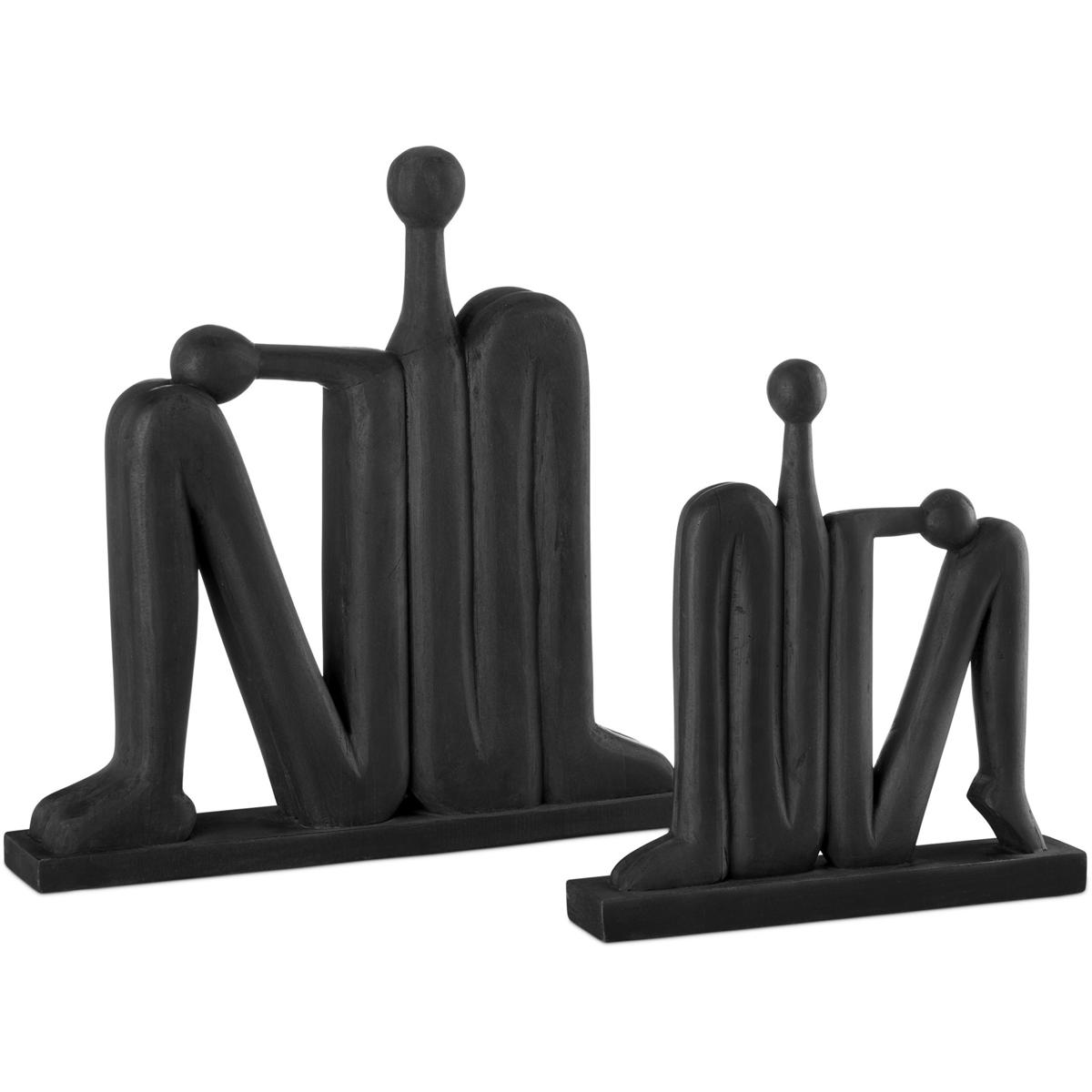 Currey & Company 1200-0758 Abstract 18 X 17.25 inch Figure Sculptures, Set of 2