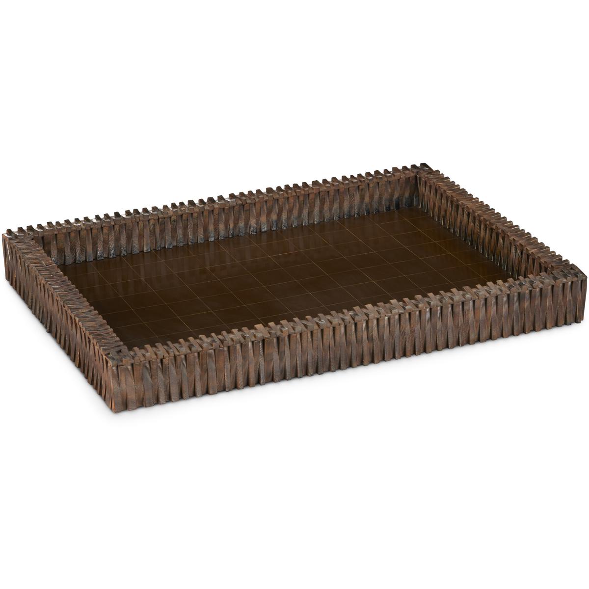 Currey & Company 1200-0760 Koa Brown Tray