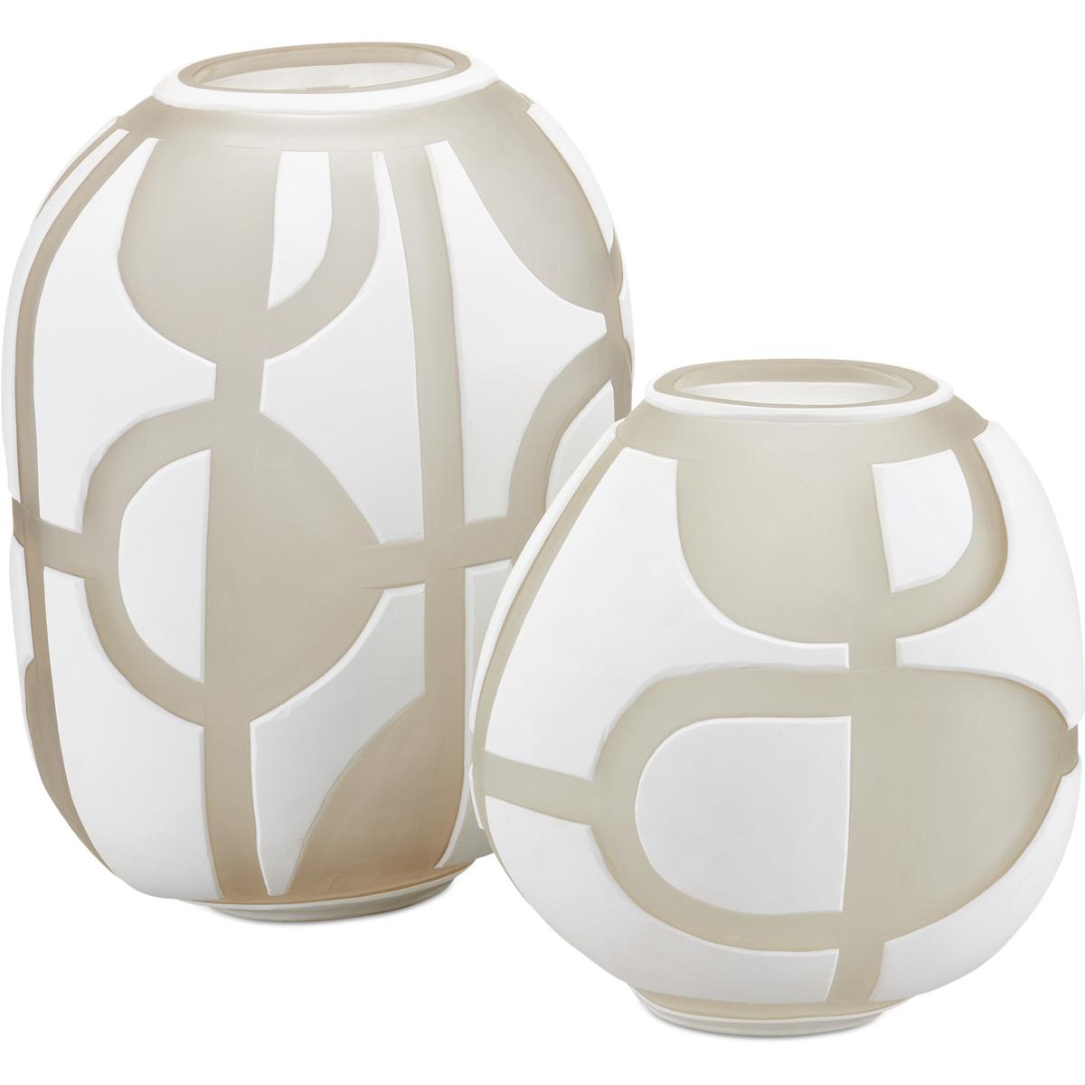 Currey & Company 1200-0814 Art Decortif 11.25 X 11 inch Vases, Set of 2