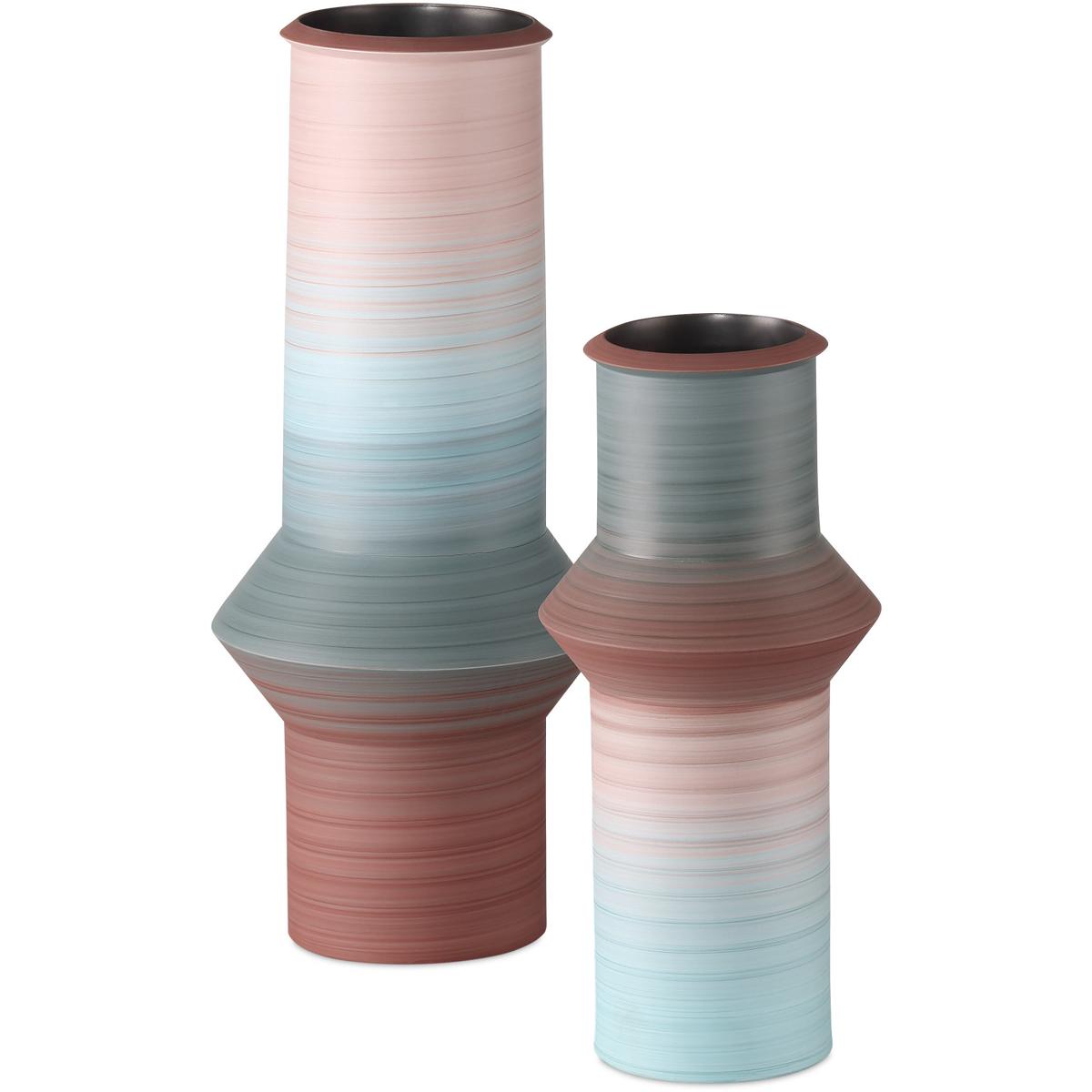 Currey & Company 1200-0909 Happy 80's 12 X 5.5 inch Vases, Set of 2