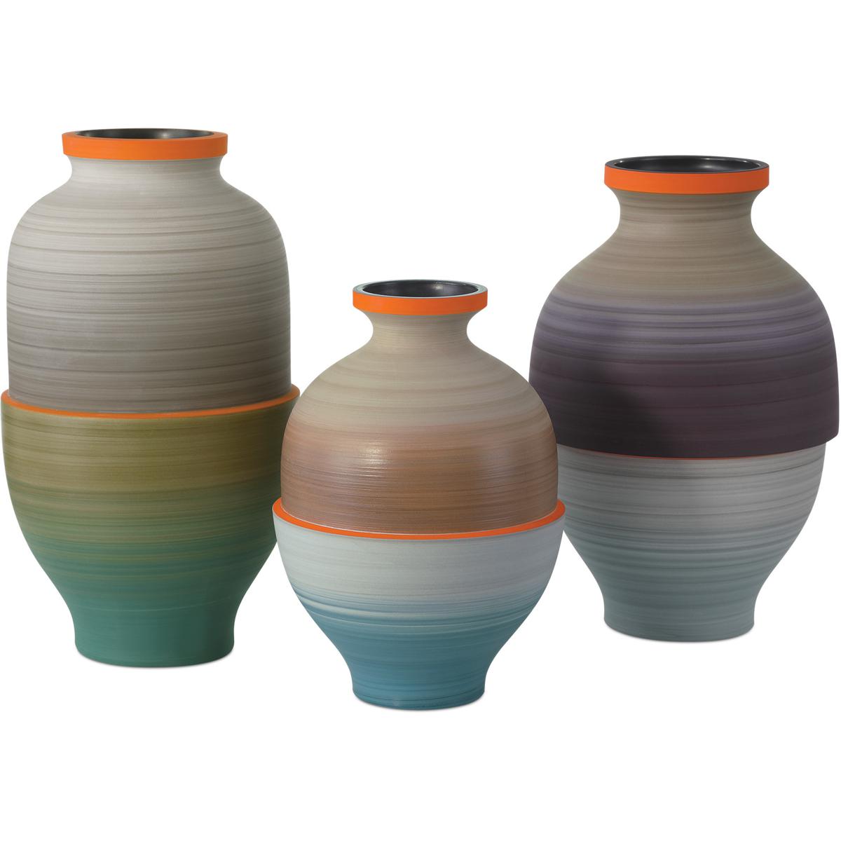 Currey & Company 1200-0930 Happy 80's 9.25 X 6.4 inch Vases, Set of 3