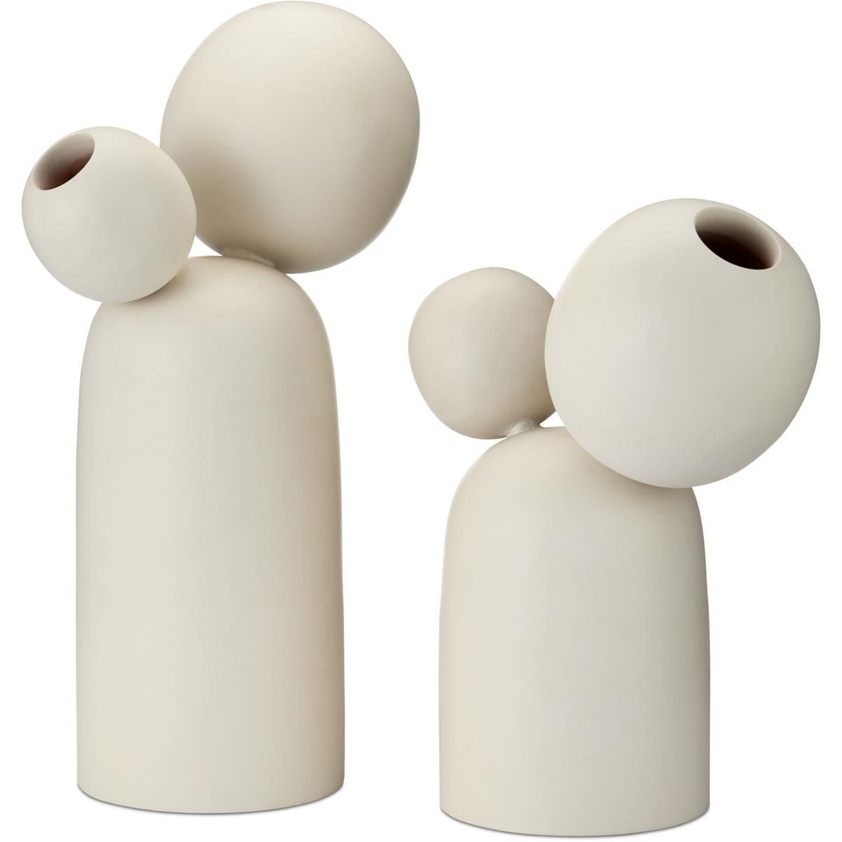 Currey & Company 1200-0970 Ensemble Ivory Decorative Objects, Set of 2