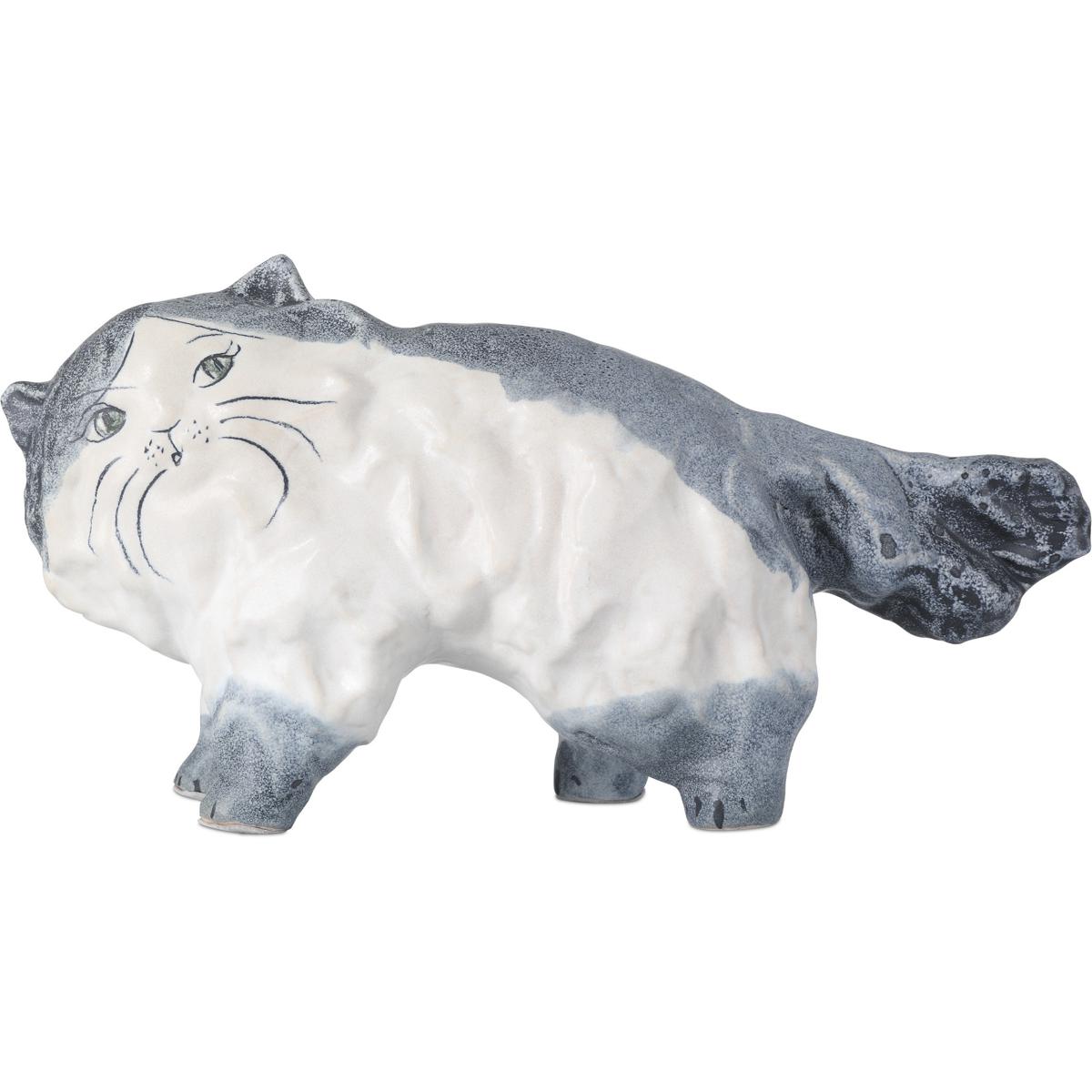 Currey & Company 1200-1000 Siamese Cat Grayish Blue and Off-White Object