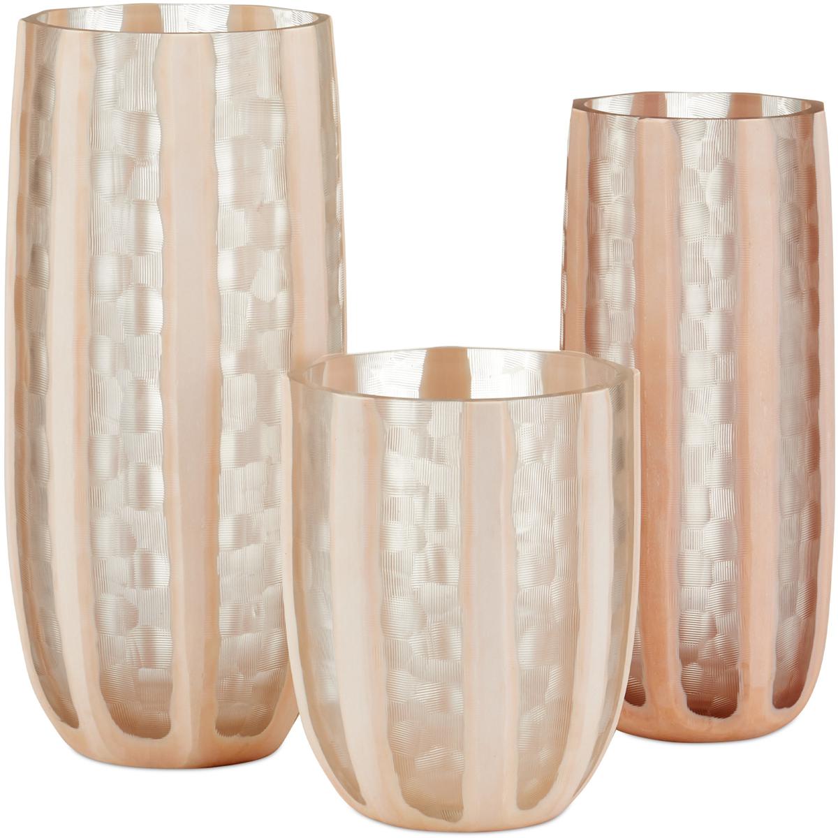 Currey & Company 1200-1031 Merletto 7.75 X 6 inch Vases, Set of 3