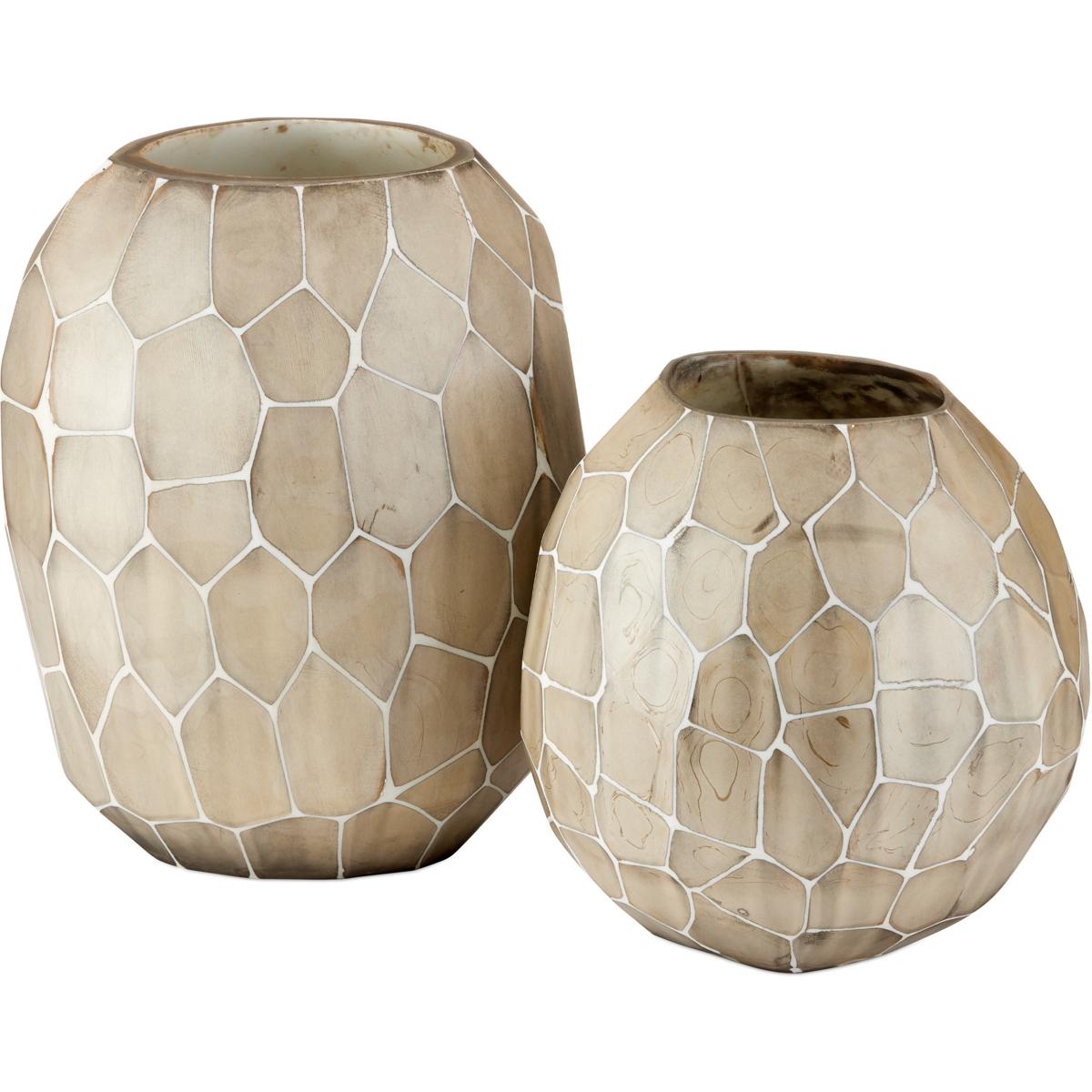 Currey & Company 1200-1032 Runnell 7.75 X 7.5 inch Vases, Set of 2