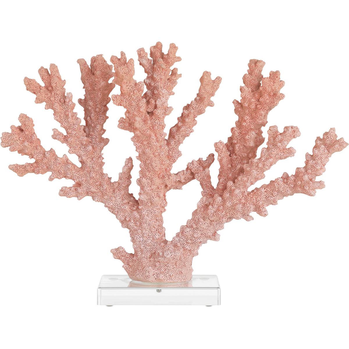 Currey & Company 1200-1083 Coral Coral and Clear Decorative Object