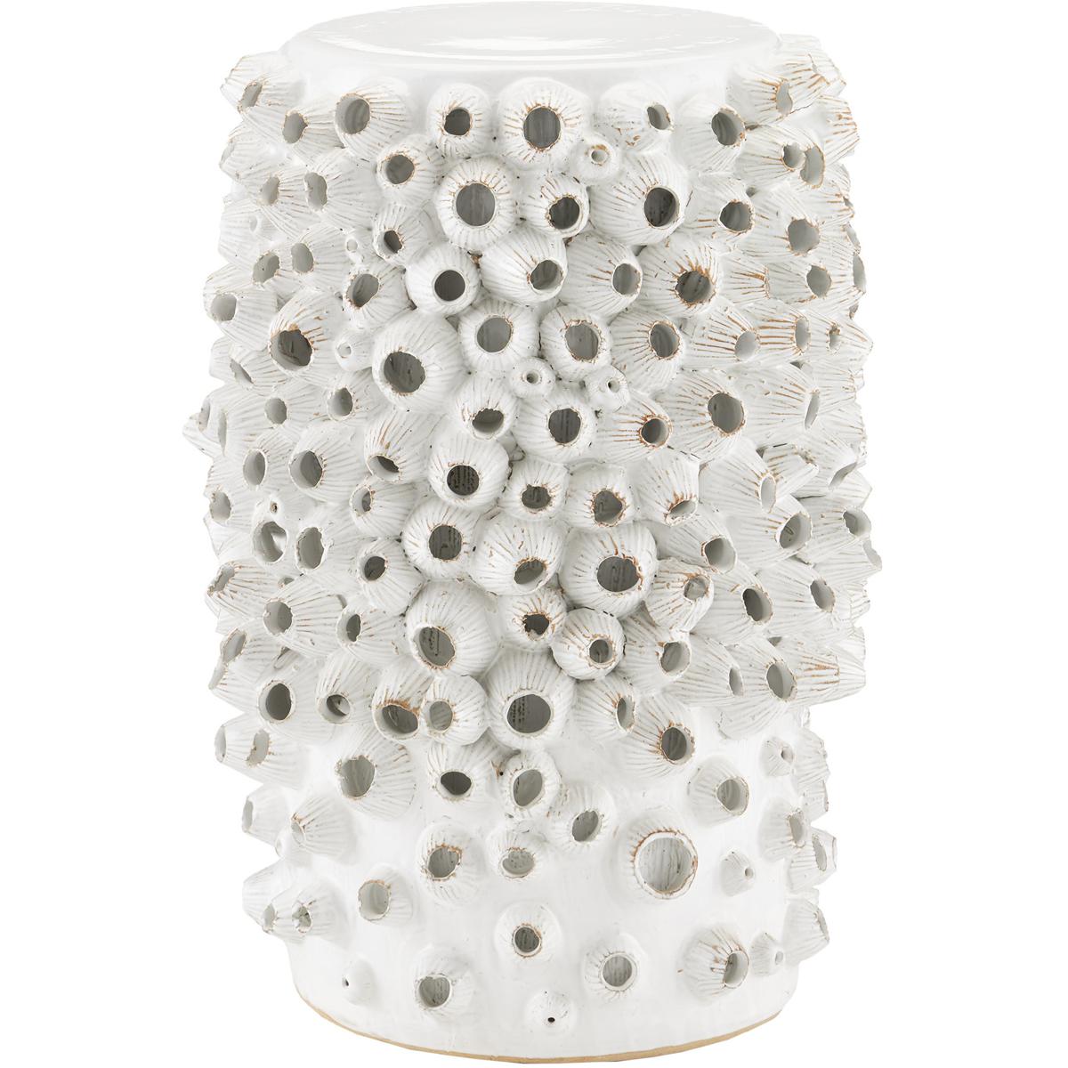 Currey & Company 2000-0033 Barnacle 12 inch Antique White Accent Table