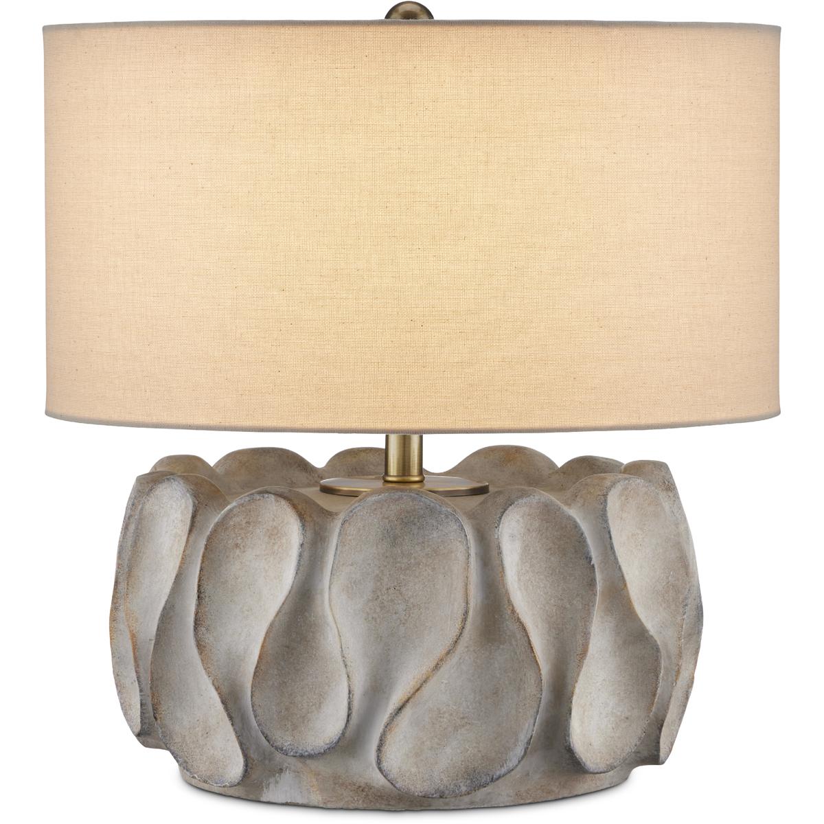 Currey & Company 6000-0928 Weststrand 20.25 inch 100 watt Gray/Dark Gray/Brown/Light Antique Brass Table Lamp Portable Light