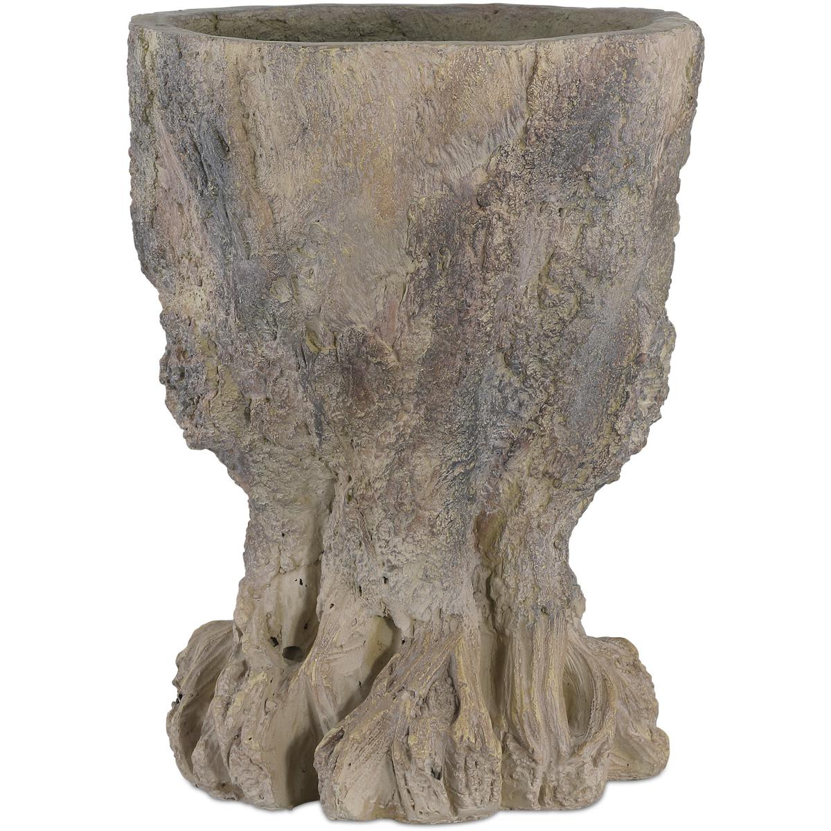 Currey & Company 2200-0052 Old Growth Dark Brown Planter, Medium