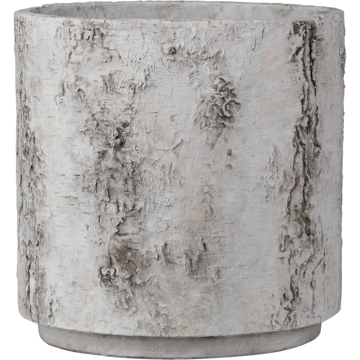 Currey & Company 2200-0054 Faux Birch Black and Beige and Pale Gray Planter, Medium