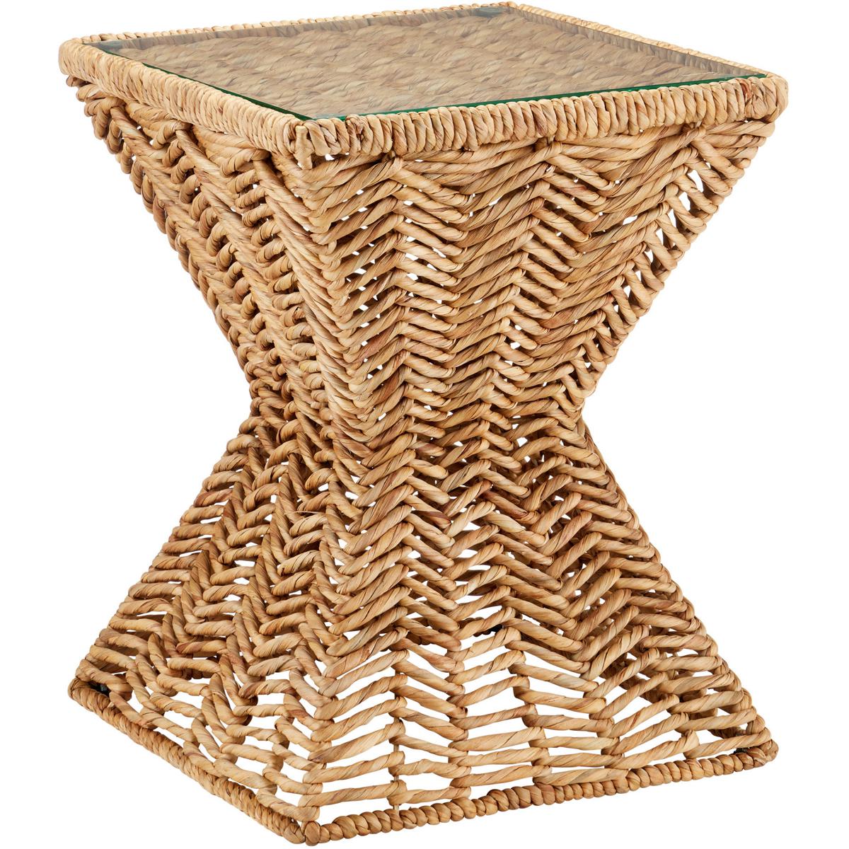 Currey & Company 3000-0287 Hadi 23 X 18 inch Natural and Clear Accent Table