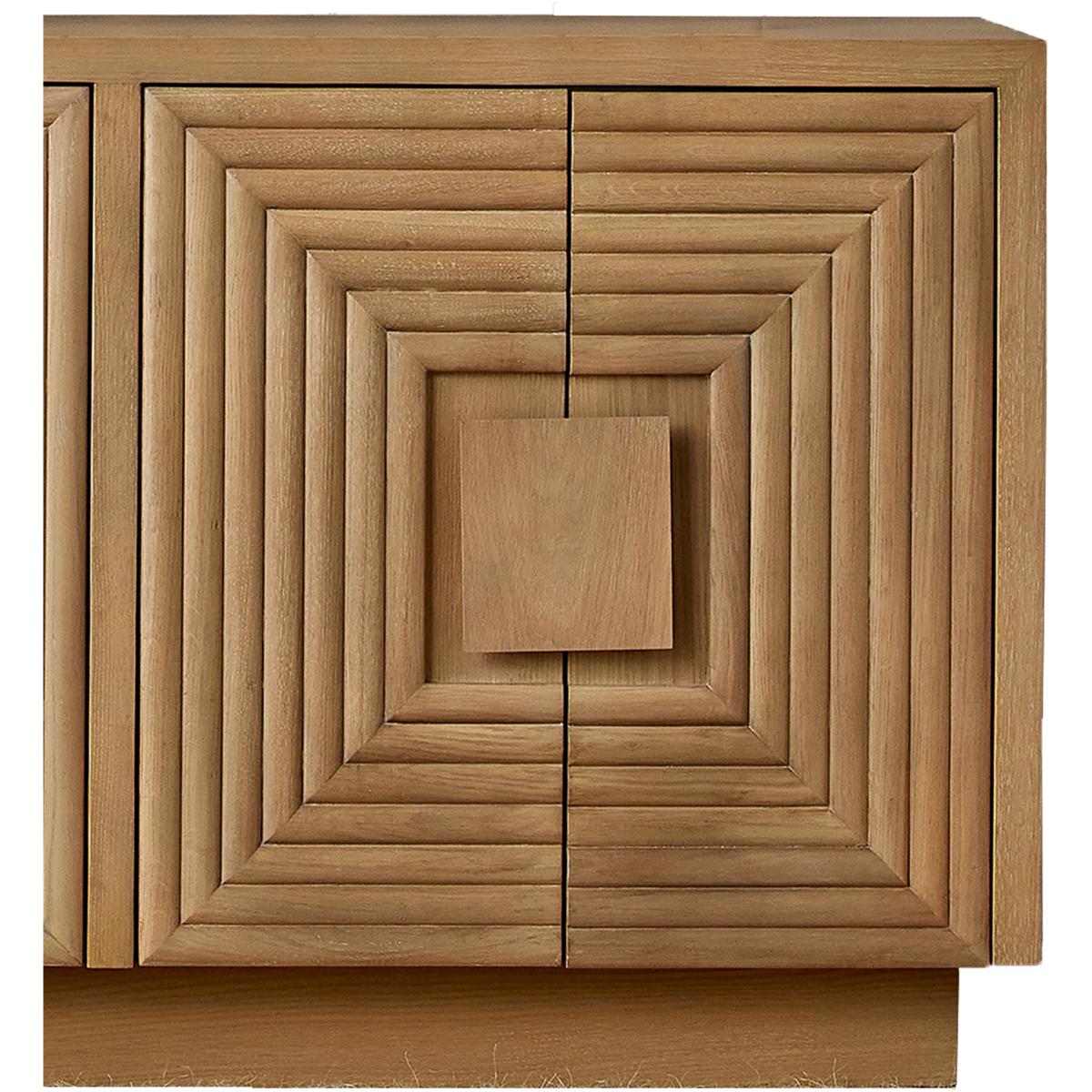 Currey & Company 3000-0336 Morombe 84.25 inch Washed Oak Credenza
